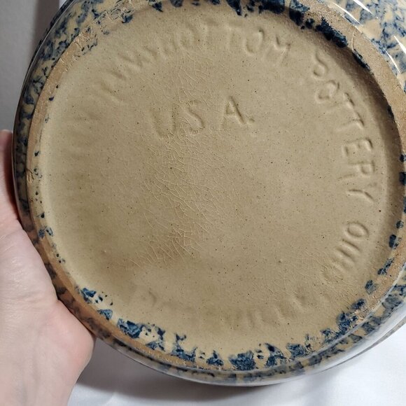 VTG Robinson Ransbottom Pottery USA Spatterware Stoneware Deep Dish Pie Plate - Picture 8 of 11
